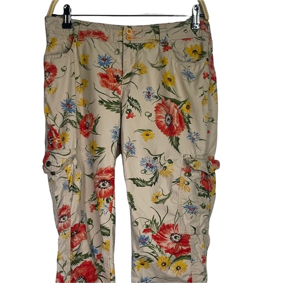 Hei Hei Sundrop Floral Size 2 Cargo Pants Anthropologie - Picture 3 of 10